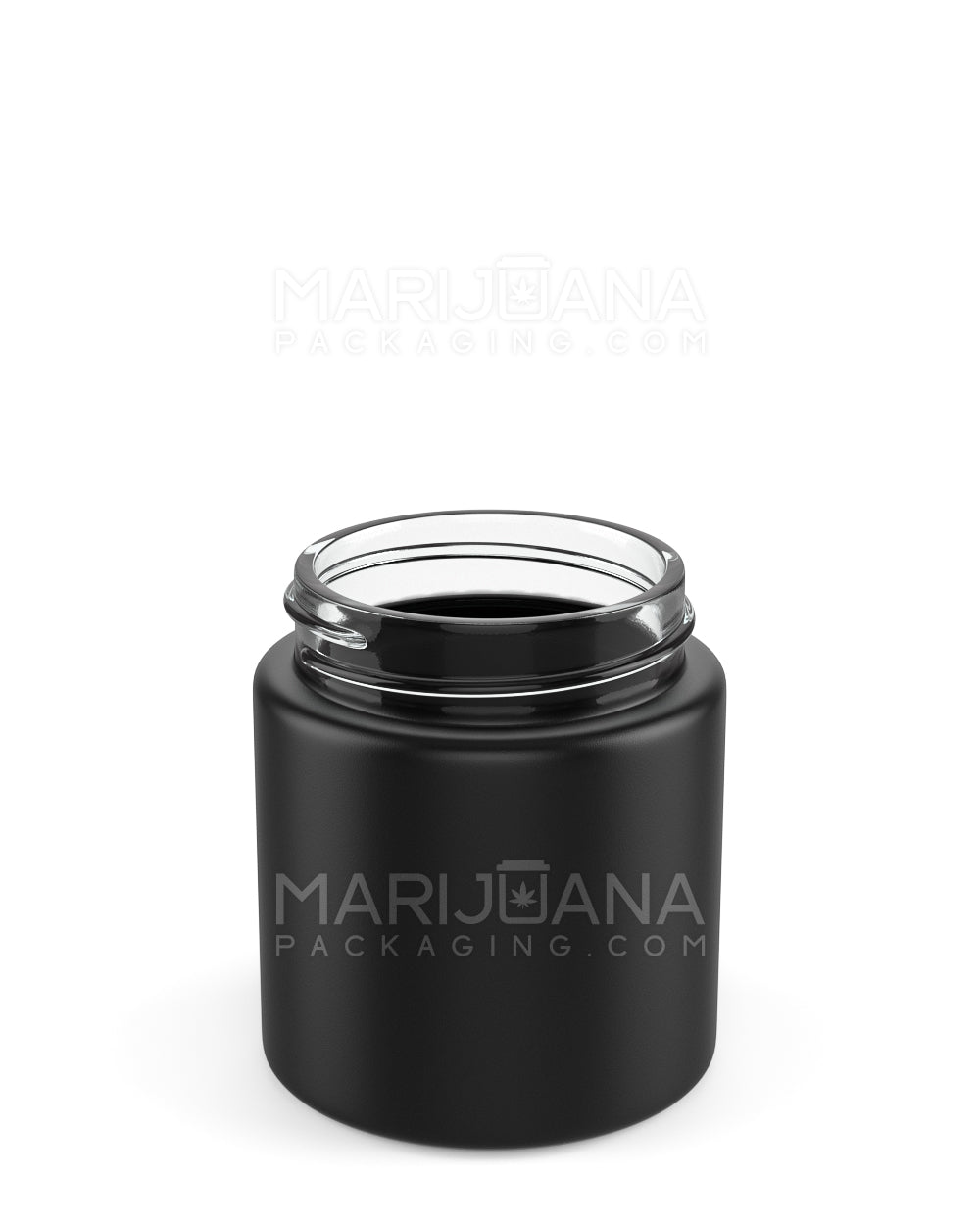 Straight Sided Matte Black Glass Jars | 50mm - 3oz - 100 Count - 2