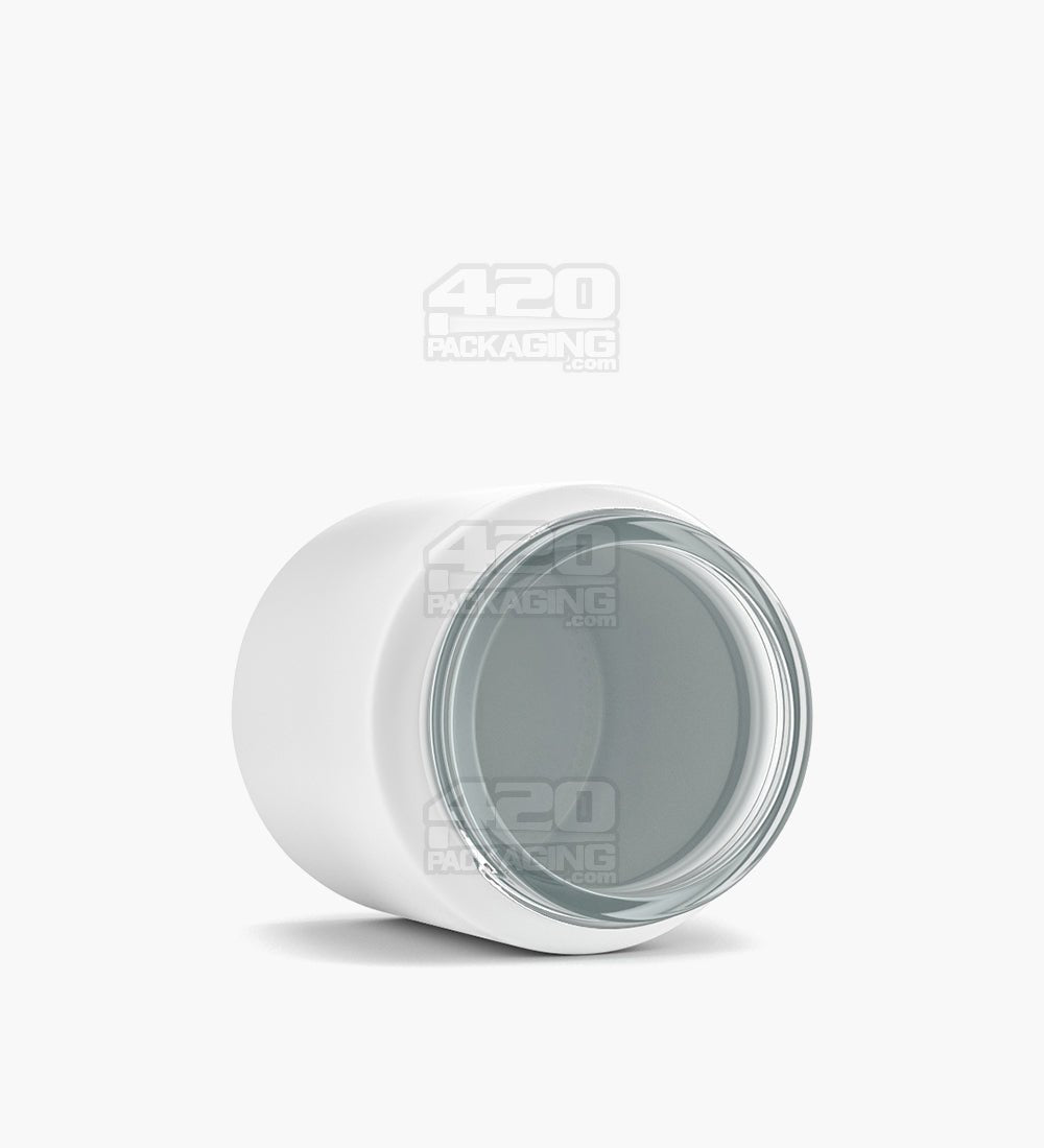 50mm Straight Sided Matte White 3oz Glass Jar 100/Box - 3