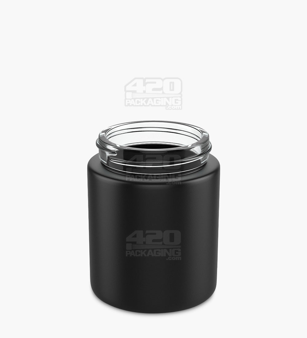Straight Sided Matte Black Glass Jars | 50mm - 4oz - 100 Count