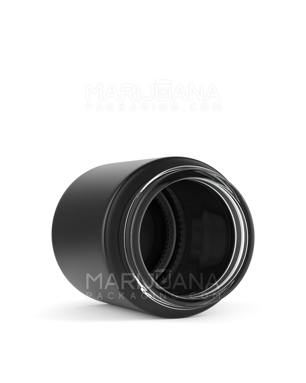 Straight Sided Matte Black Glass Jars | 50mm - 4oz - 100 Count - 3