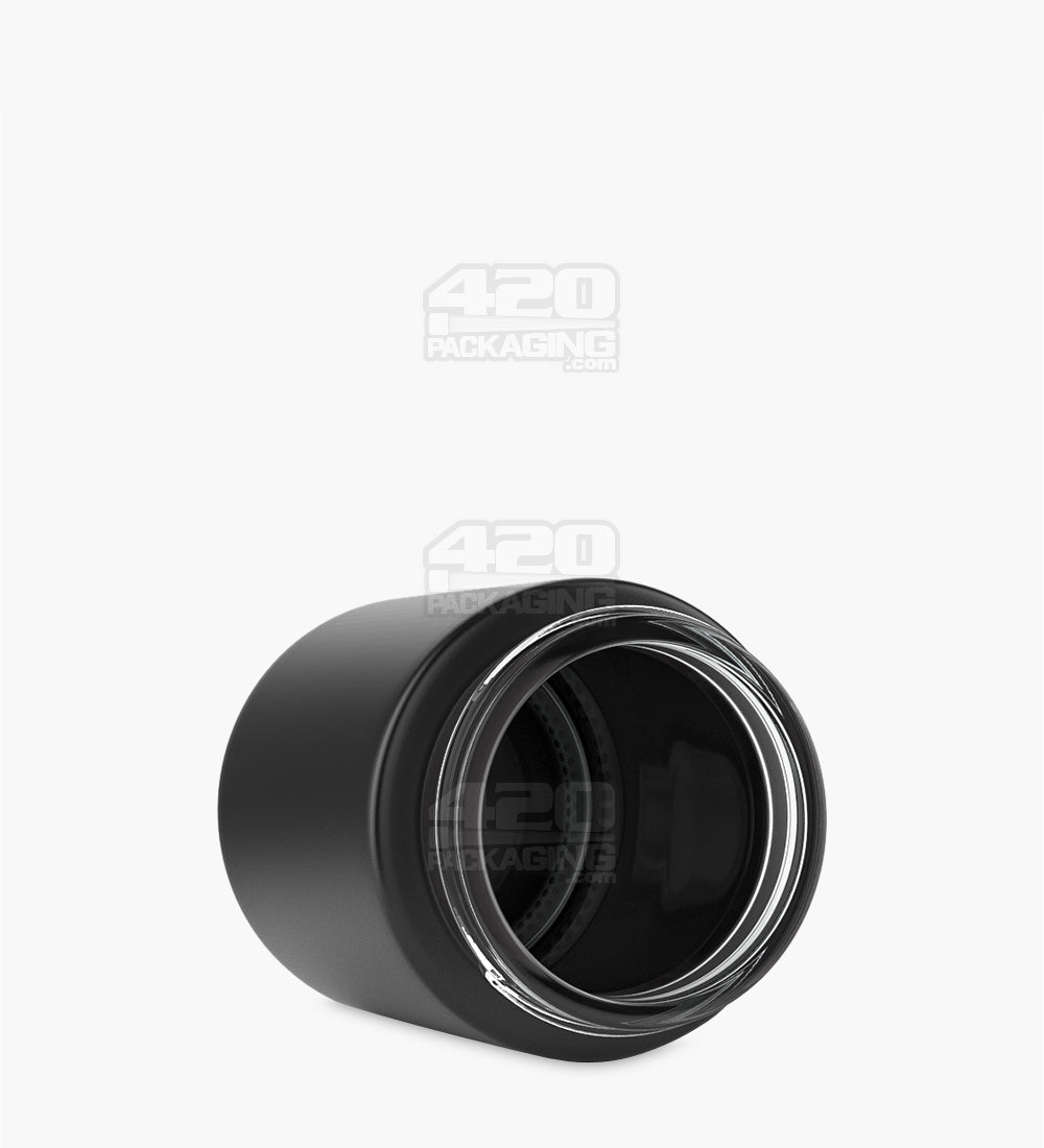 Straight Sided Matte Black Glass Jars | 50mm - 4oz - 100 Count