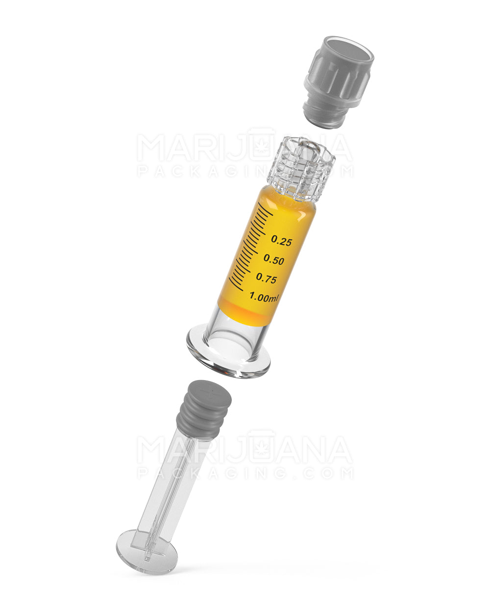 Luer Lock | Glass Dab Applicator Syringes | 1mL - 0.25mL Increments - 100 Count - 7