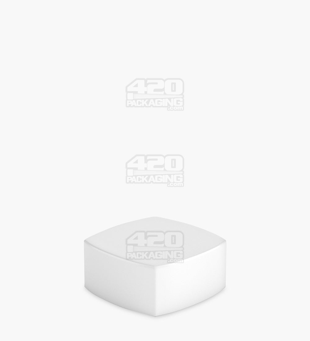 Child Resistant | Push Down & Turn Plastic Pillow Caps w/ Teflon Liner | 32mm - Matte White - 250 Count