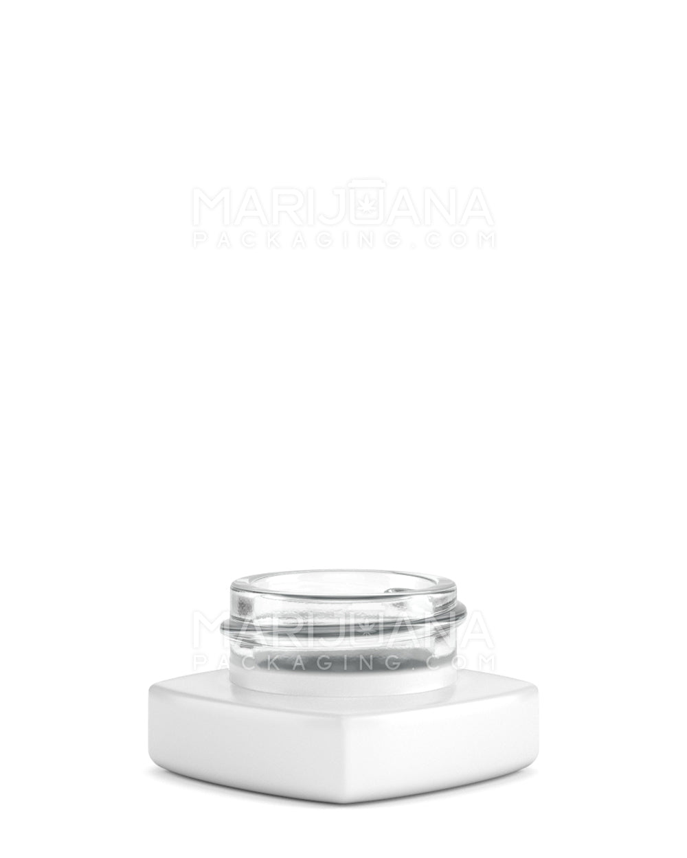 Matte White Glass Pillow Concentrate Jar | 38mm - 9mL | Sample