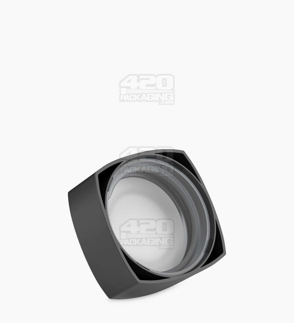 Child Resistant | Push Down & Turn Plastic Pillow Caps w/ Teflon Liner | 38mm - Matte Black - 240 Count