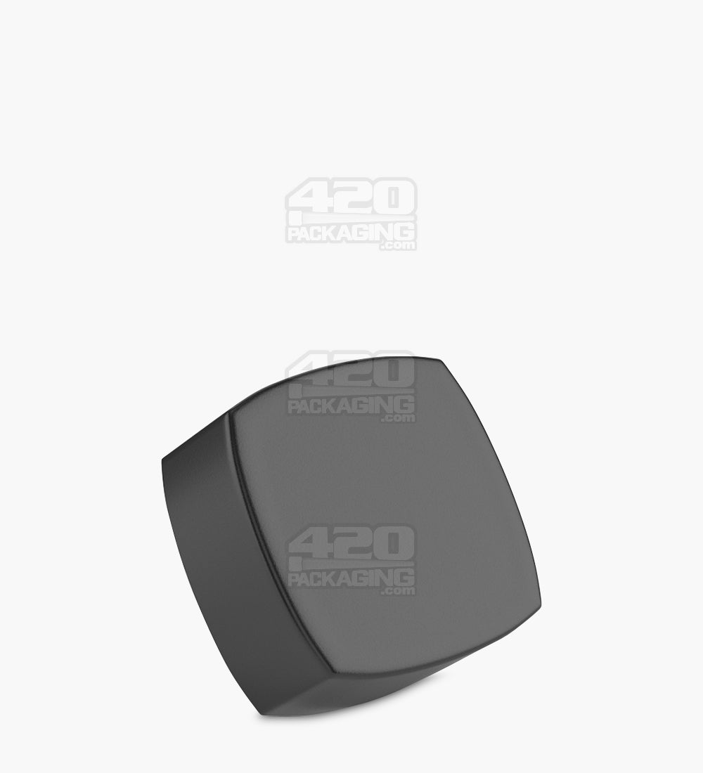 Child Resistant | Push Down & Turn Plastic Pillow Caps w/ Teflon Liner | 38mm - Matte Black - 240 Count