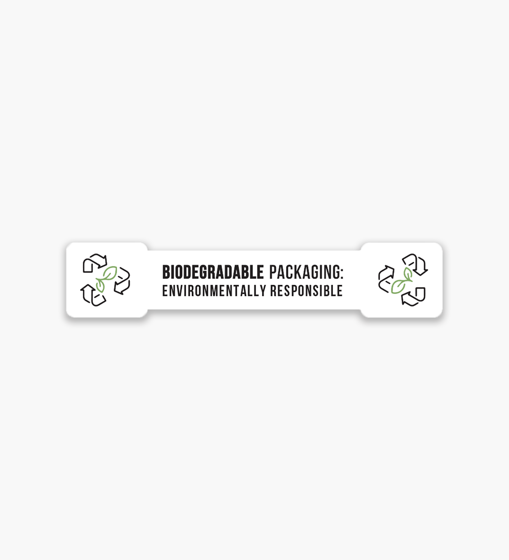 Biodegradable Packaging Labels Tamper Evident Dogbone 1000/Roll - 2