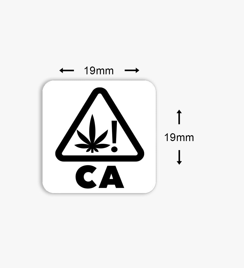 California Universal Product Symbol Clear Labels | .75in x .75in - Square - 1000 Count