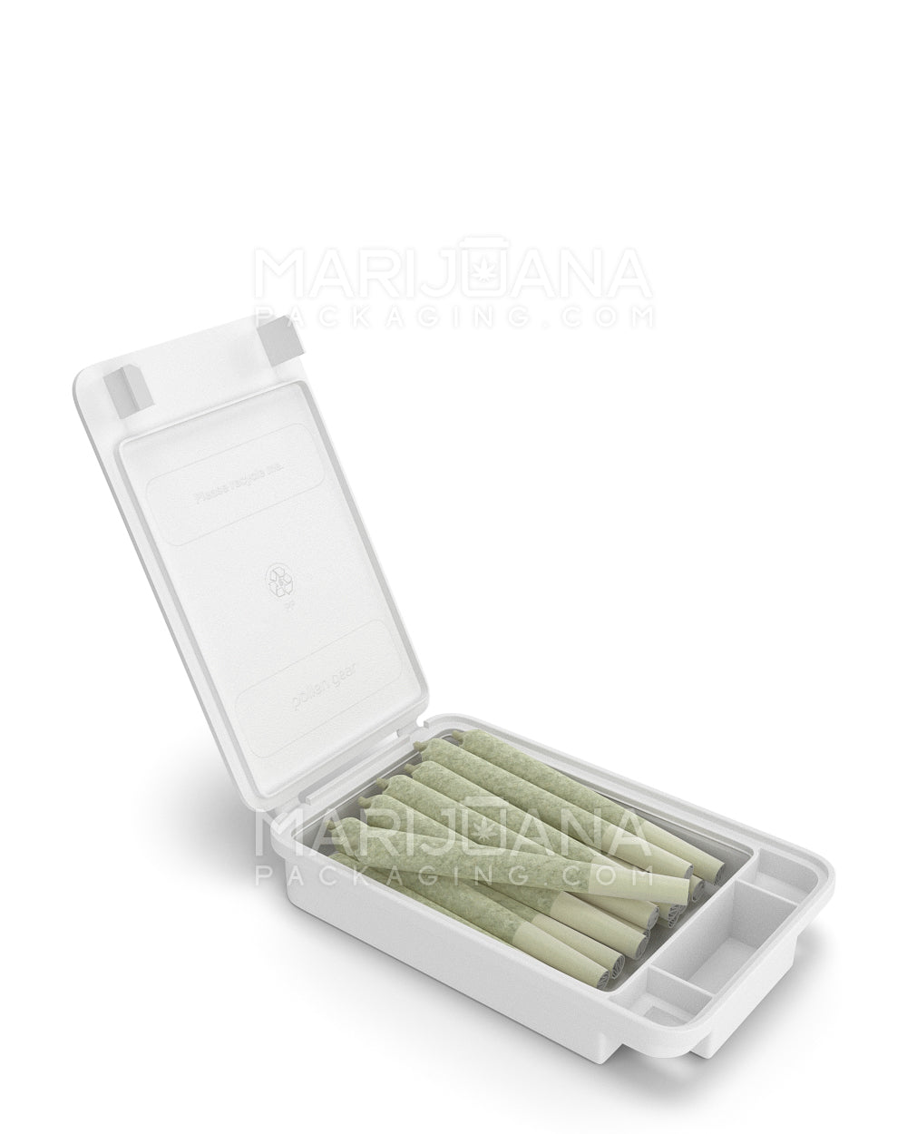 Child Resistant | Snap Box Edible & Pre-Roll Joint Case | Medium - White Plastic - 240 Count - 2