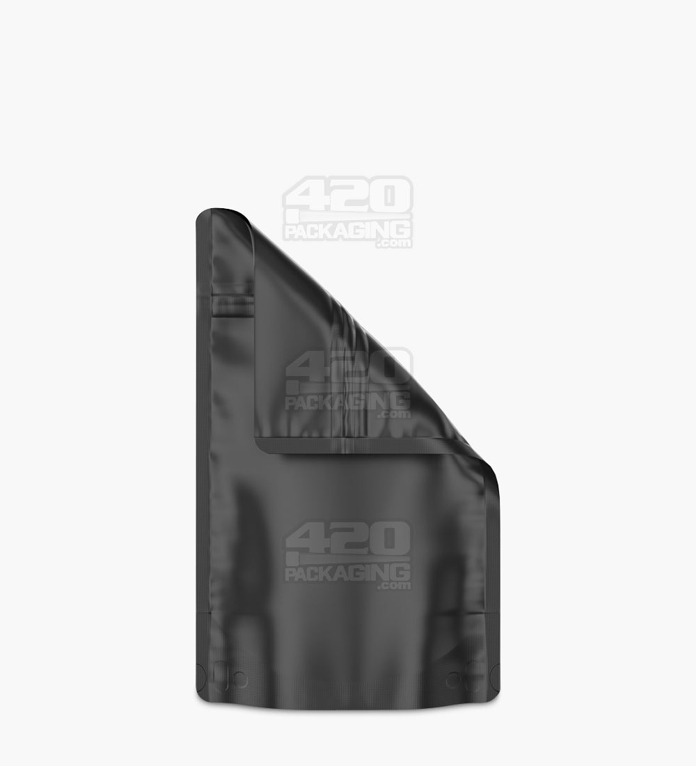 Tamper Evident | Matte Black PCR Mylar Bags (No Tear Notch) | 4in x 6.5in - 7g - 1000 Count