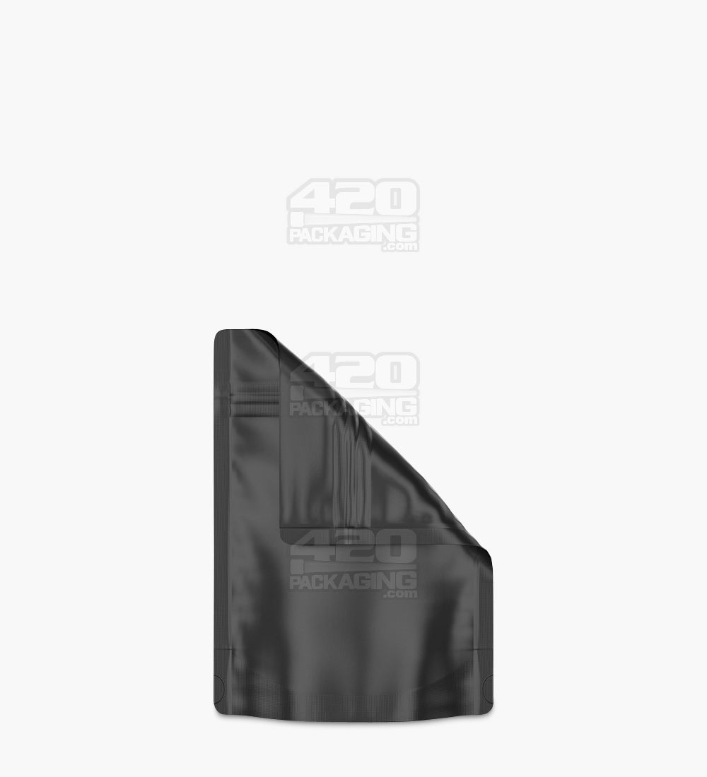 Tamper Evident | Matte Black Mylar Bags (No Tear Notch) | 3.7in x 5in - 3.5g - 1000 Count