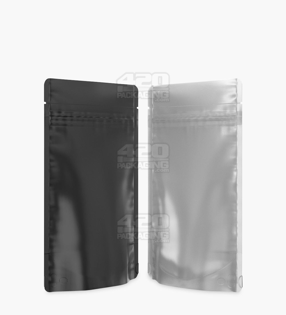 Tamper Evident | Matte Black Vista Mylar Bags | 4in x 6.5in - 7g - 1000 Count