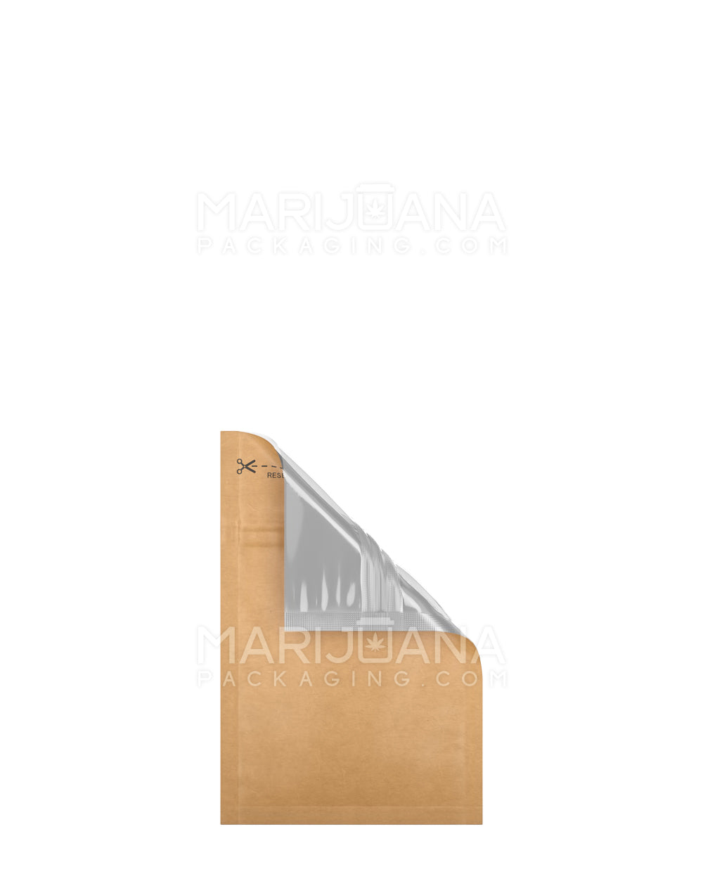 Tamper Evident | Matte Kraft Paper Vista Mylar Bag | 3in x 4in - 1g - 1000 Count - 1