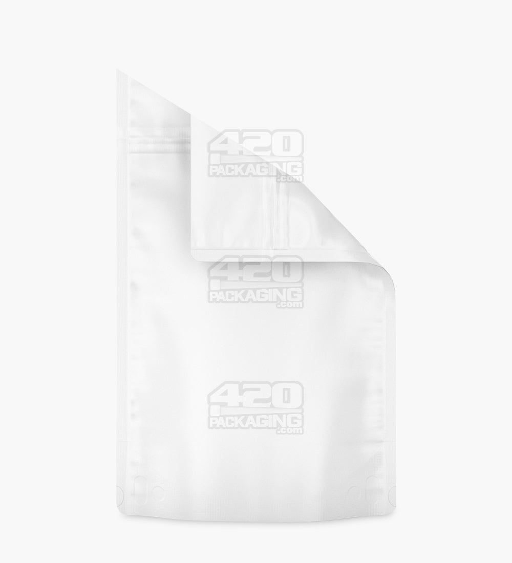 Matte-White 5" x 8.1" Mylar Tamper Evident Bags (14 grams) 1000/Box