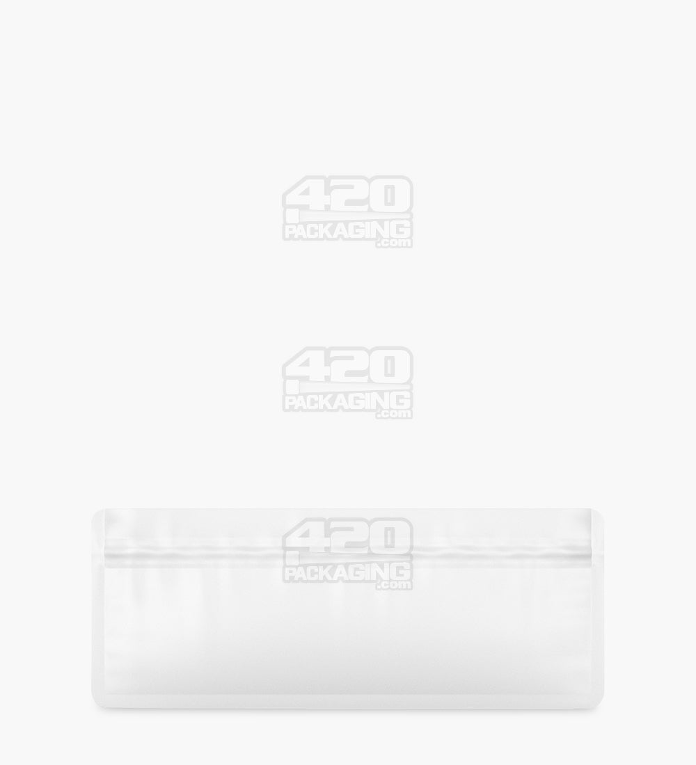 Tamper Evident | Matte White Mylar Bag for Pre-Roll/Syringe (Tear Notch) | 7in x 2.7in - 2g - 1000 Count