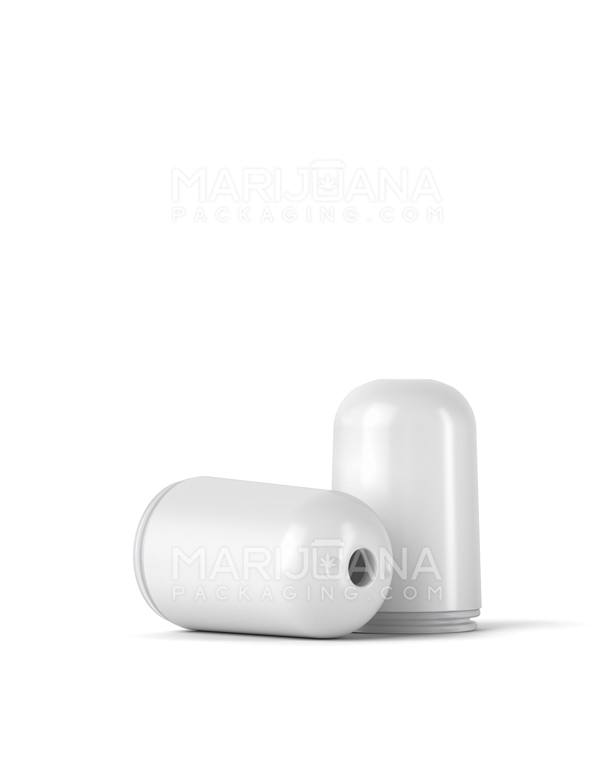 AVD | Round Vape Mouthpiece for Glass Cartridges | White Plastic - Screw On - 600 Count - 1