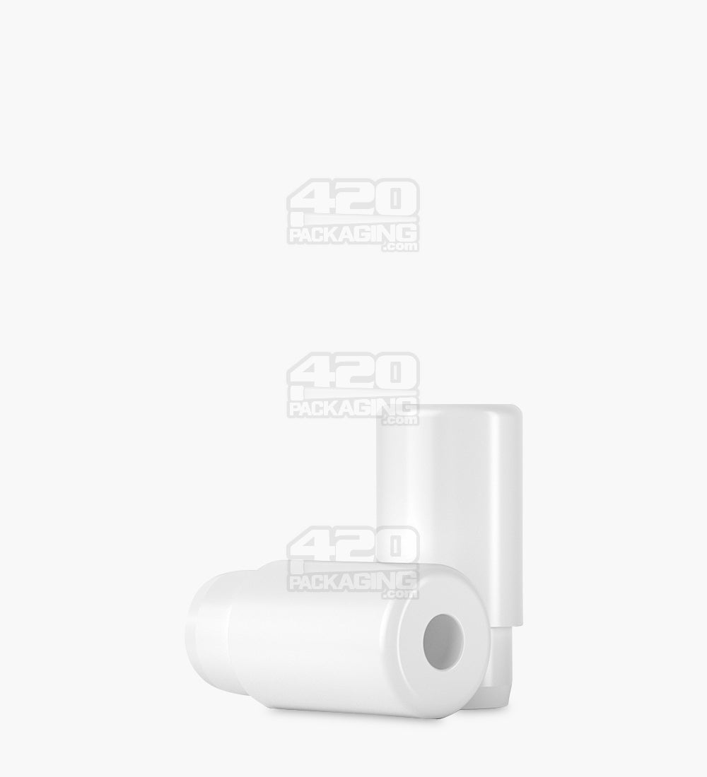 AVD | Barrel Vape Mouthpiece for Plastic Cartridges | White Plastic - Press On - 100 Count