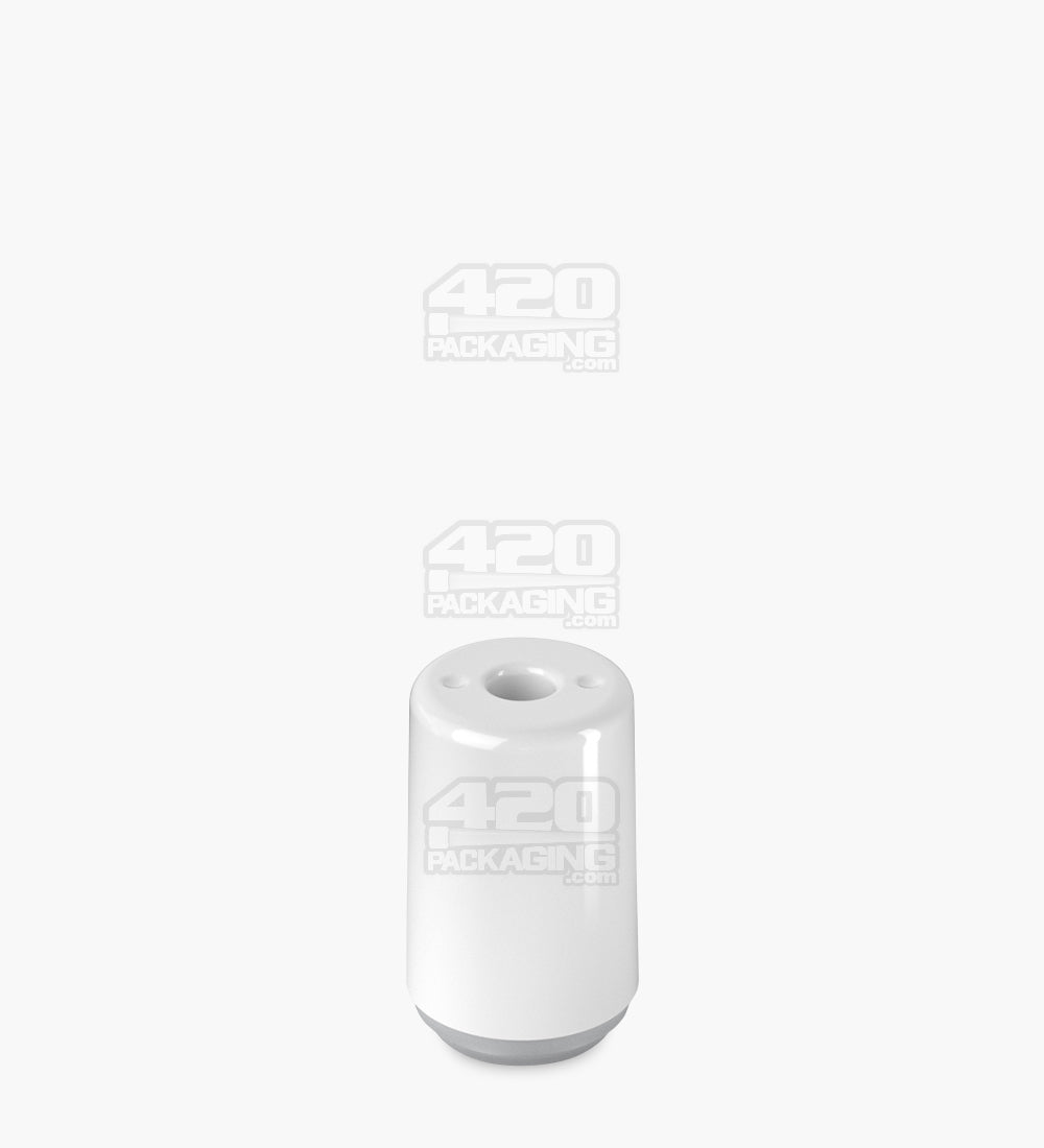 RAE | Round Vape Mouthpiece for Screw On Plastic Cartridges | White Plastic - Screw On - 400 Count