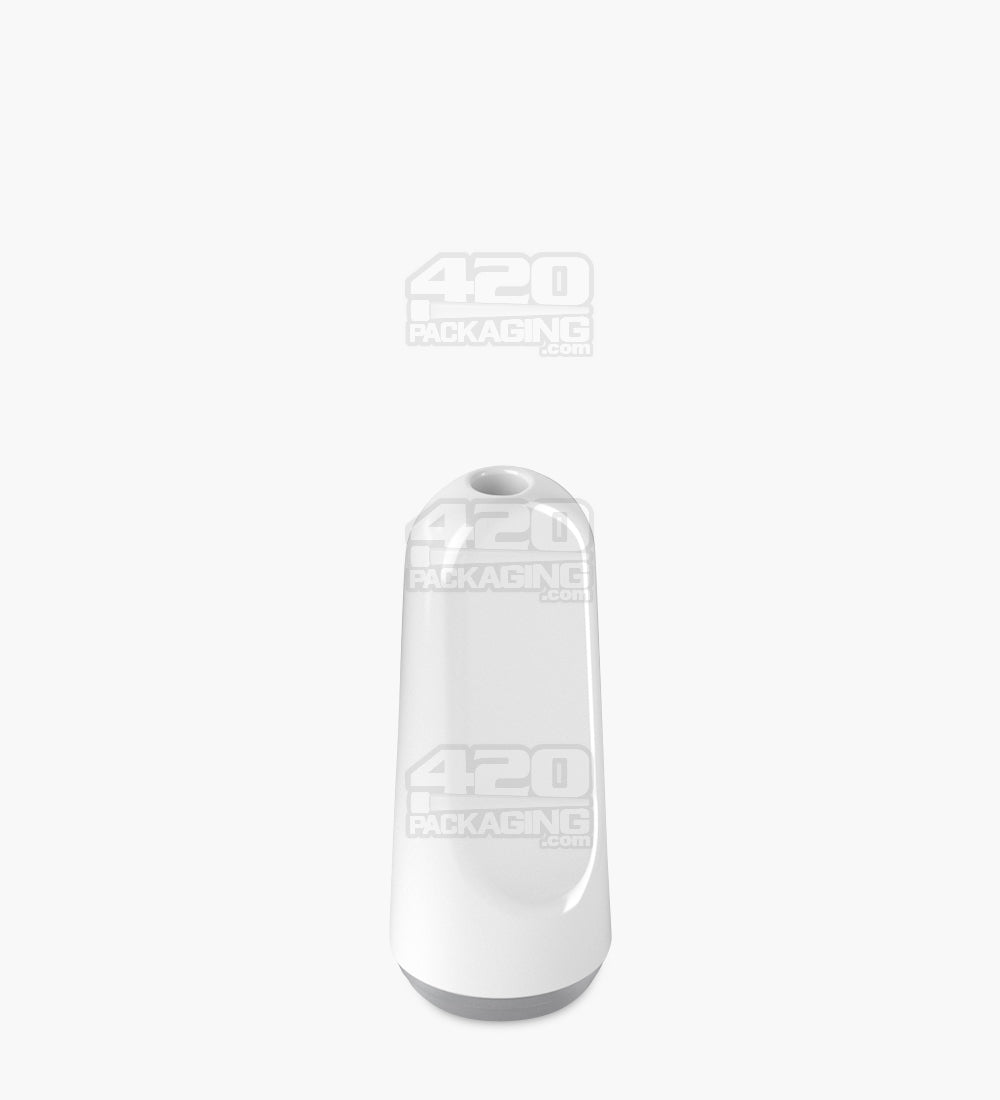 RAE | Flat Vape Mouthpiece for Screw On Ceramic Cartridges | White Ceramic - Screw On - 400 Count