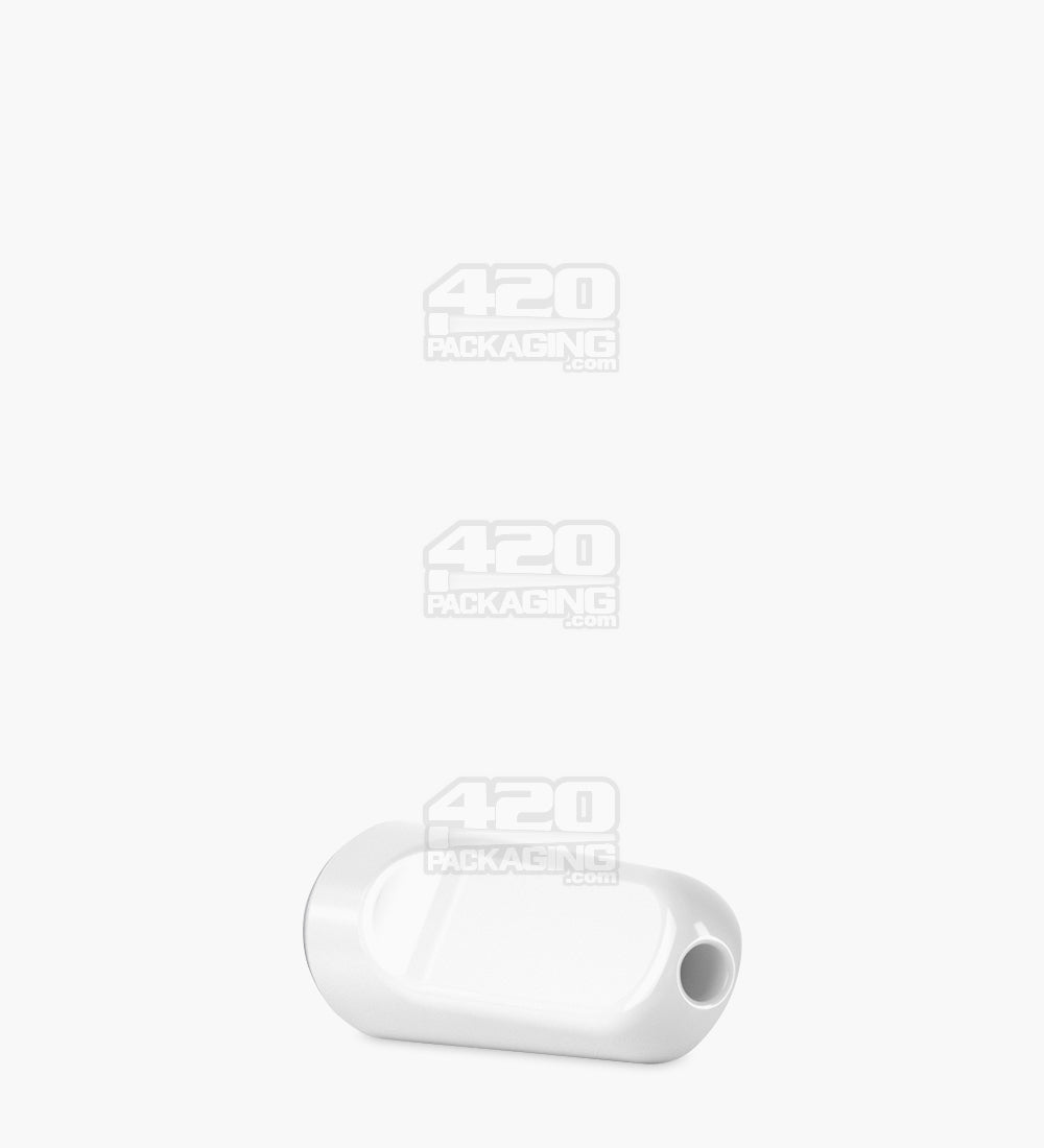 RAE | Flat Vape Mouthpiece for Screw On Ceramic Cartridges | White Ceramic - Screw On - 400 Count