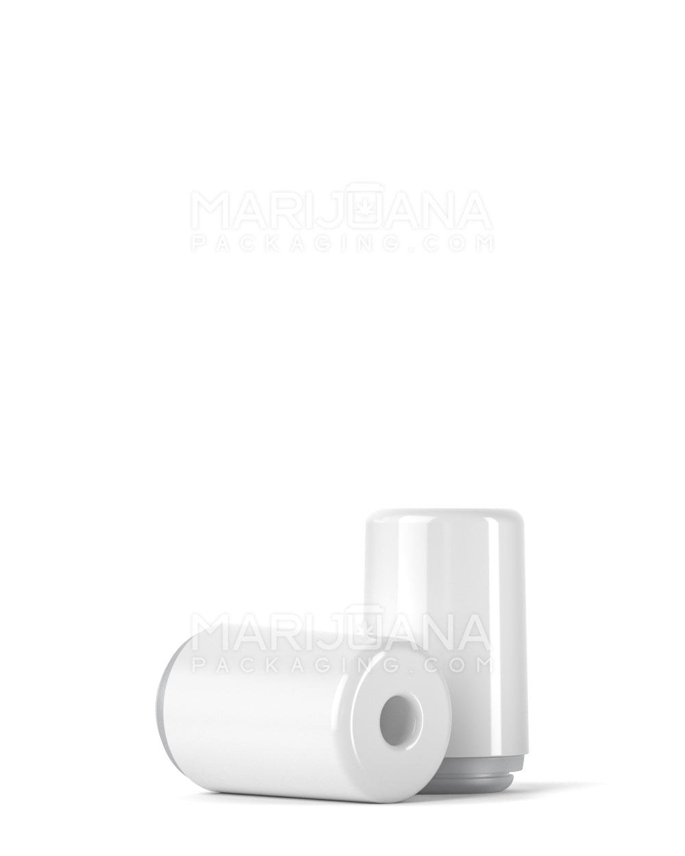 RAE Round Vape Mouthpiece for Screw On Ceramic Cartridges | White Ceramic - Screw On | Sample