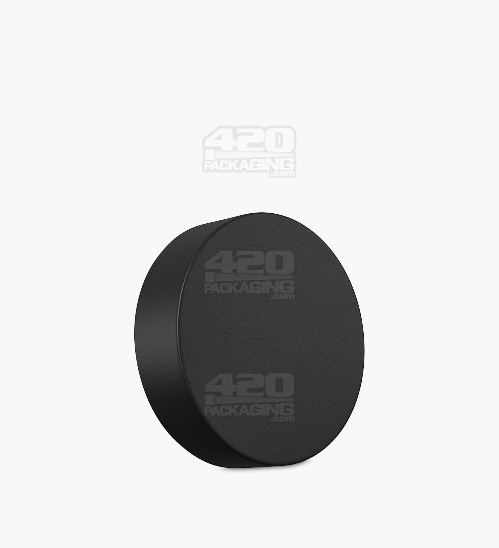 Child Resistant | Smooth Push Down & Turn Plastic Caps w/ Foam Liner | 53mm - Matte Black - 100 Count