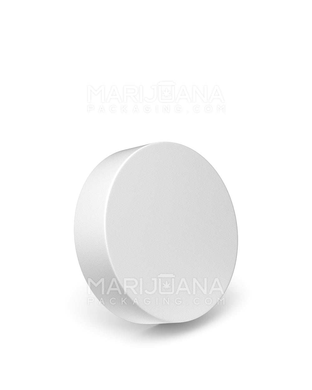 Child Resistant | Smooth Push Down & Turn Plastic Caps w/ Foam Liner | 53mm - Matte White - 100 Count - 1