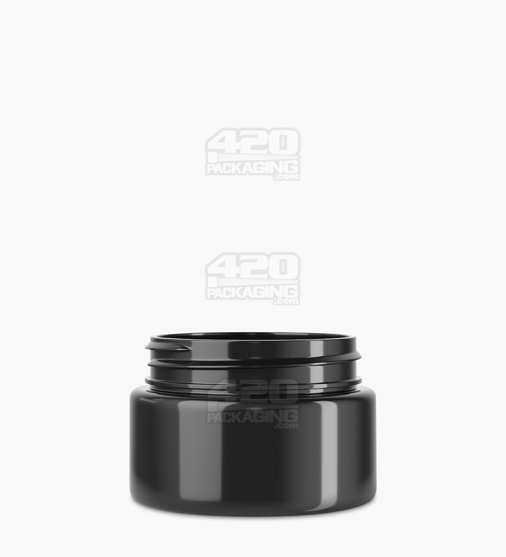 Straight Sided Black Plastic Jars | 53mm - 2oz - 200 Count