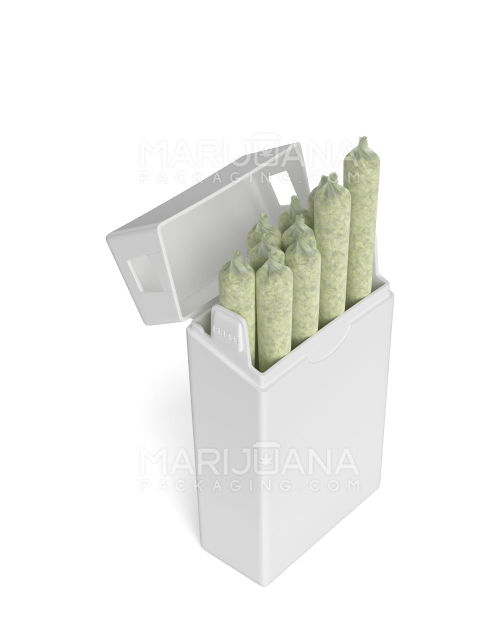 Child Resistant & Sustainable | 100% Biodegradable Pinch 'N Flip Edible & Pre-Roll Joint Case | 88mm x 49mm - White Plastic - 130 Count - 2