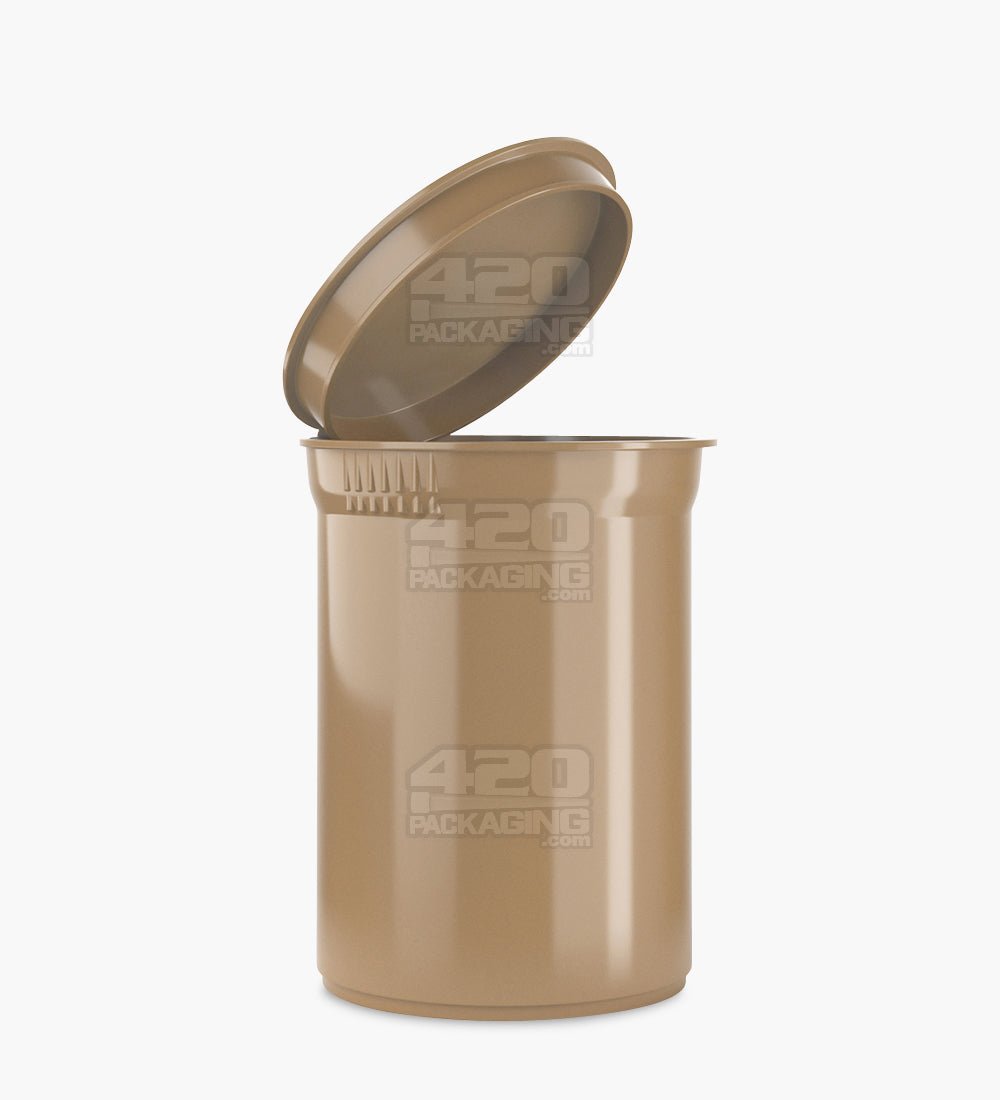 Squeezetops® PST30 Opaque Kraft Brown Child Resistant Containers 600/Box - 1