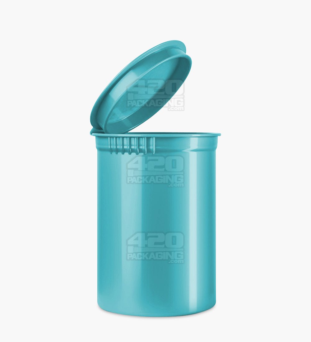 68mm Aqua Child Resistant Opaque Pop Top Bottles 150/Box - 1