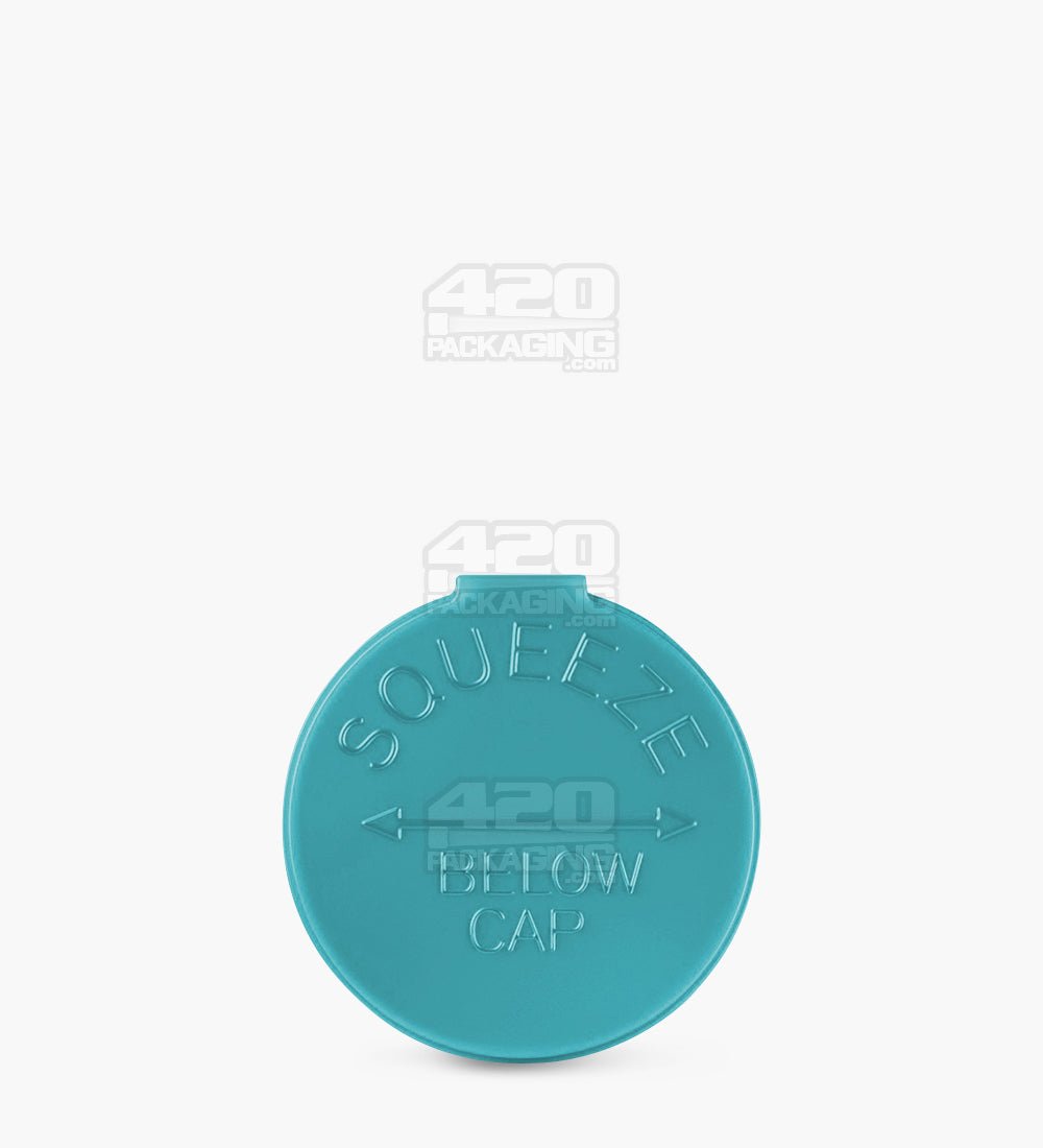 68mm Aqua Child Resistant Opaque Pop Top Bottles 150/Box - 4