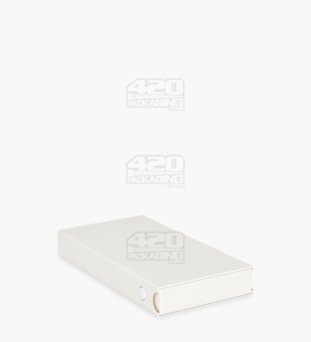 145mm Slim Recyclable White Cardboard Child Resistant Joint Container With Press Button 100/Box - 5