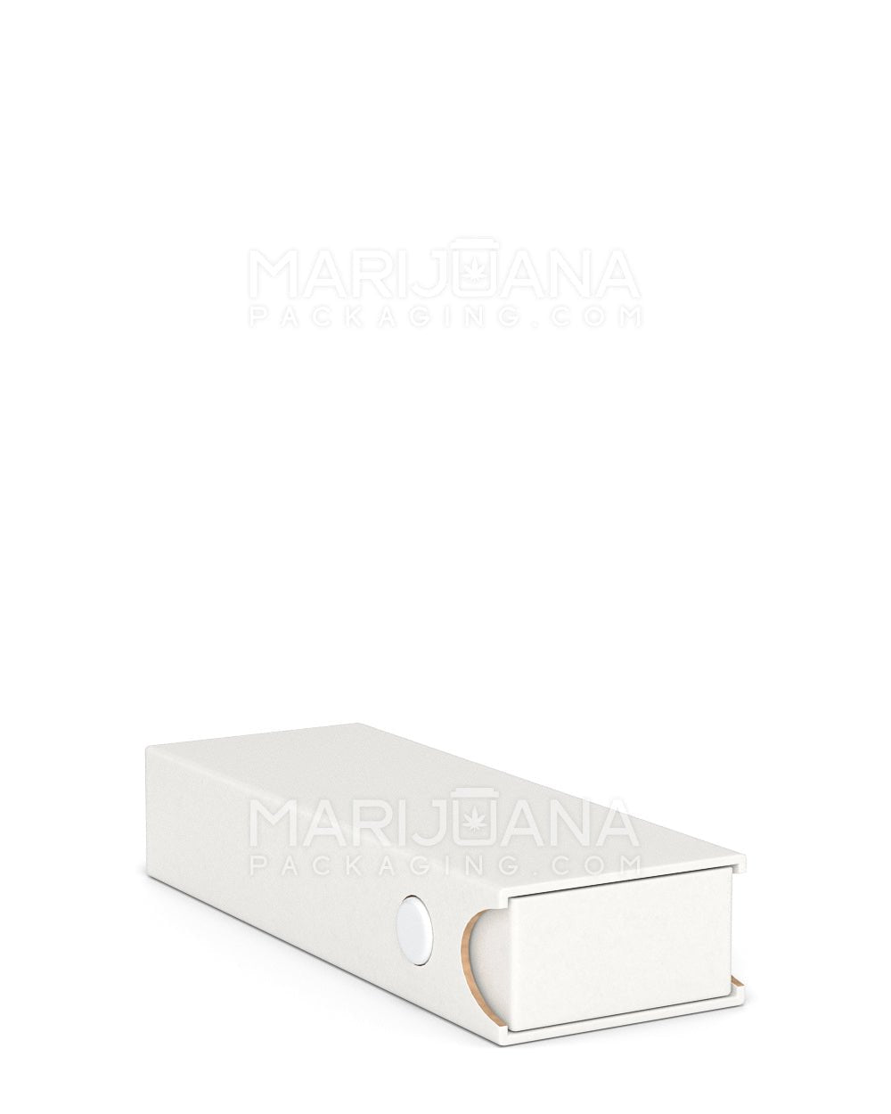Child Resistant & Sustainable | 100% Recyclable Slim Cardboard Vape Cartridge Box w/ Press Button & Foam Insert | 100mm - White - 100 Count - 5
