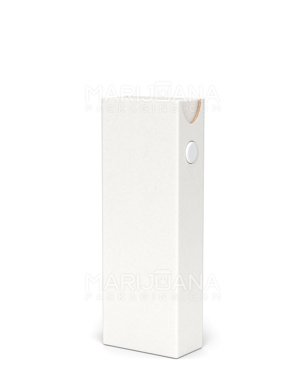Child Resistant & Sustainable | 100% Recyclable Slim Cardboard Vape Cartridge Box w/ Press Button & Foam Insert | 100mm - White - 100 Count - 4