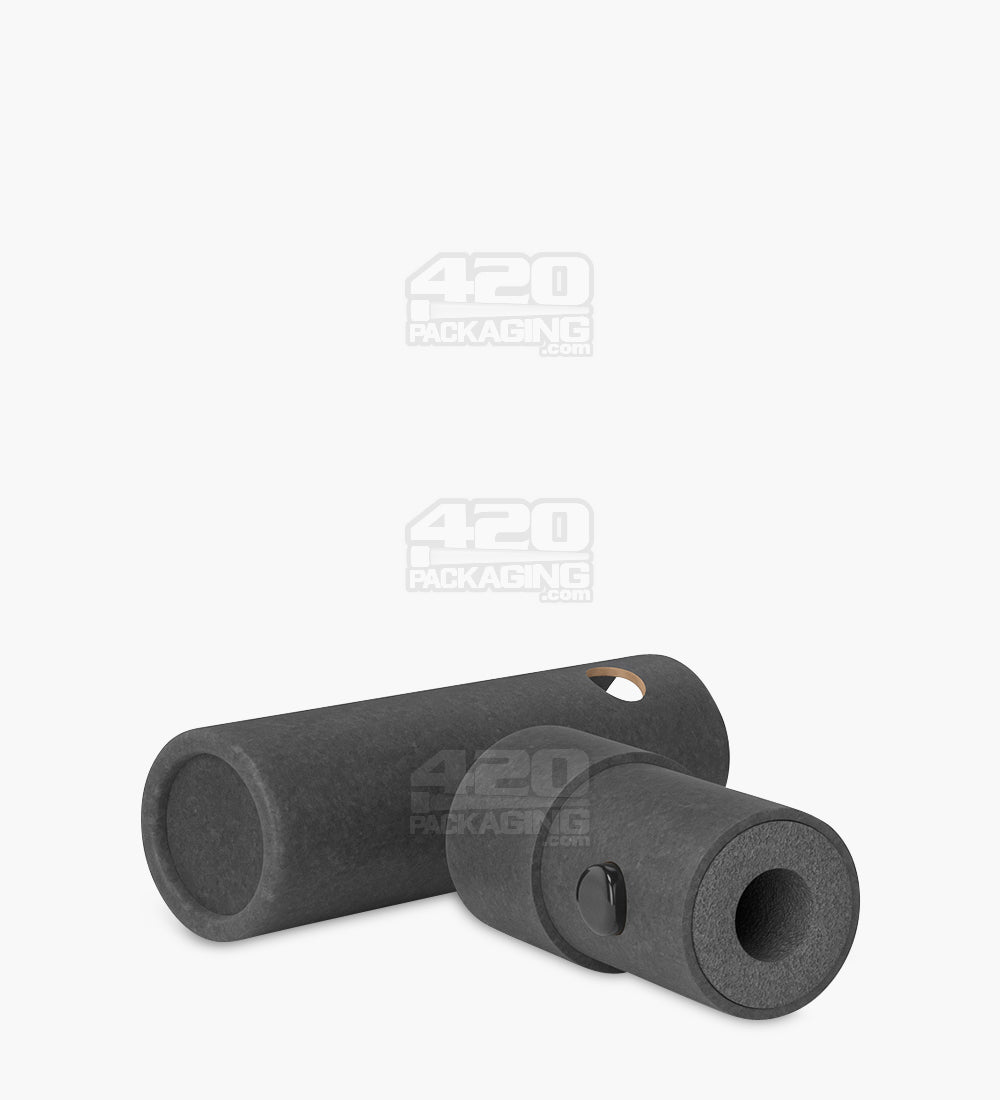 Child Resistant & Sustainable | 100% Recyclable Cardboard Vape Cartridge Tube w/ Press Button | 95mm - Black - 100 Count