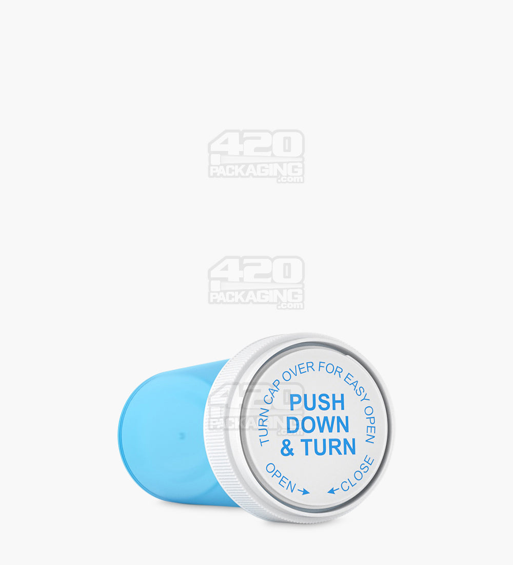 Child Resistant | Blue Reversible Cap Vials | 40dr - 10g - 150 Count