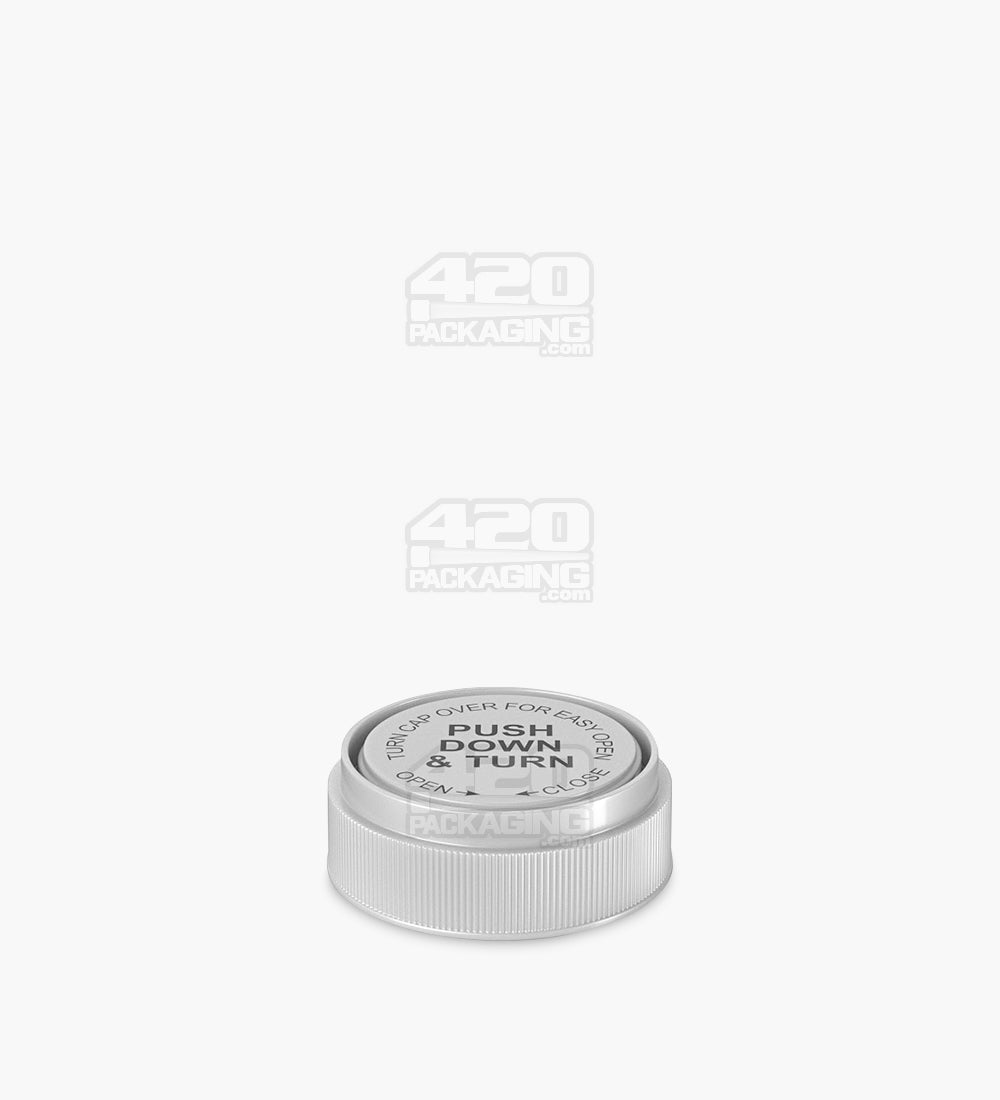 Child Resistant | Opaque Silver Reversible Cap Vials | 20dr - 3.5g - 240 Count