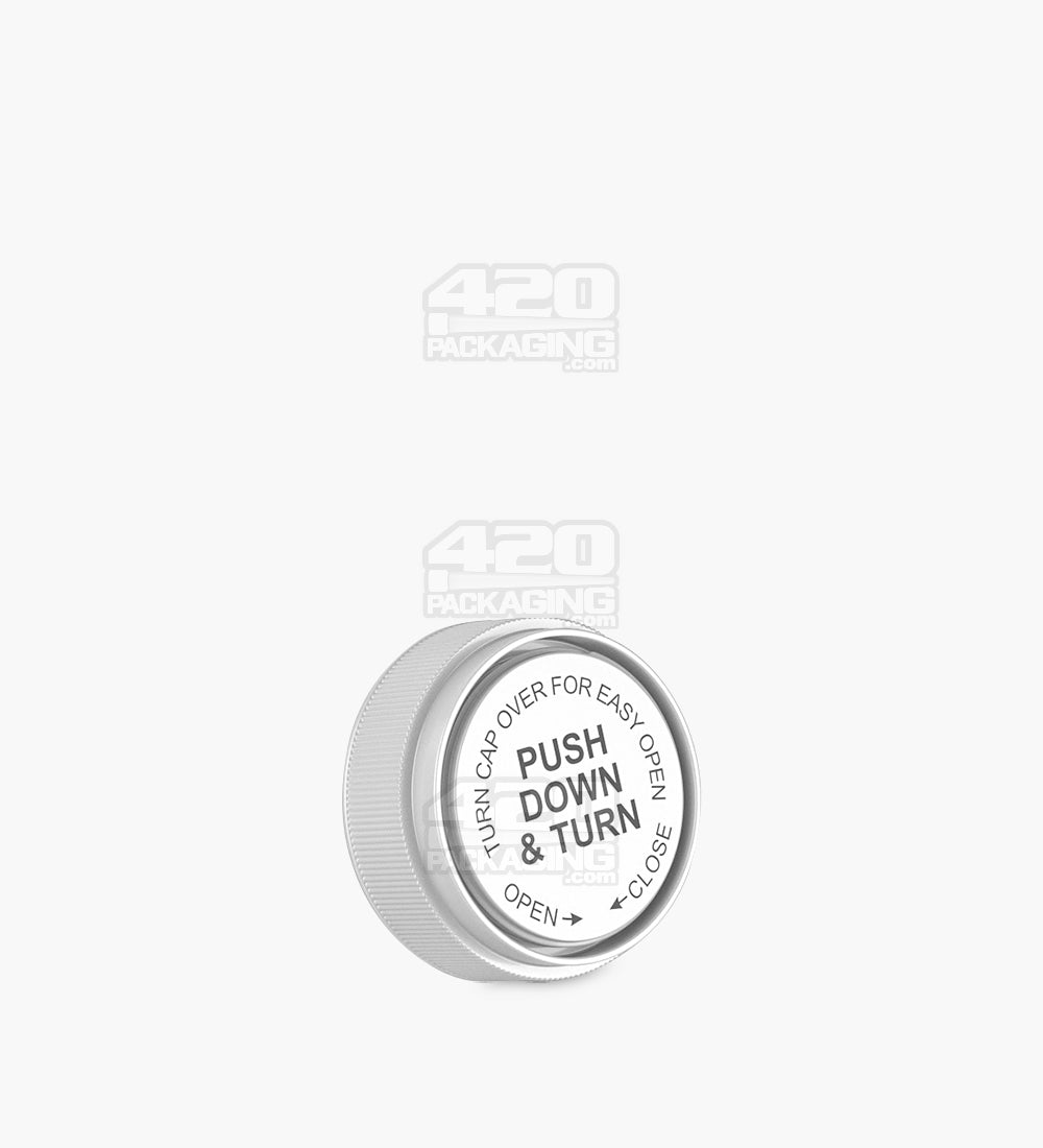 Child Resistant | Opaque Silver Reversible Cap Vials | 20dr - 3.5g - 240 Count