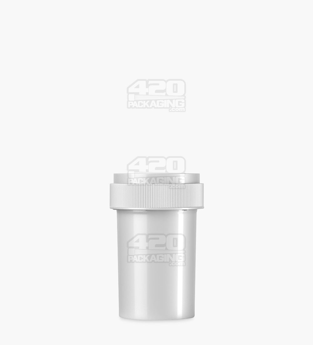 Child Resistant | Opaque Silver Blank Reversible Cap Vials | 20dr - 3.5g - 240 Count