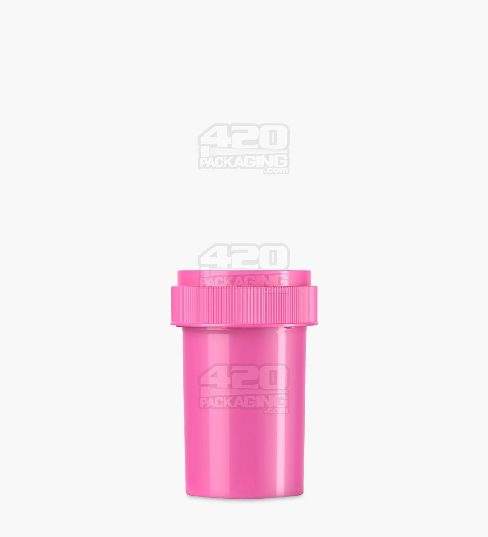 17mm Opaque Child Resistant Pink Reversible Cap Vials 240/Box - 1