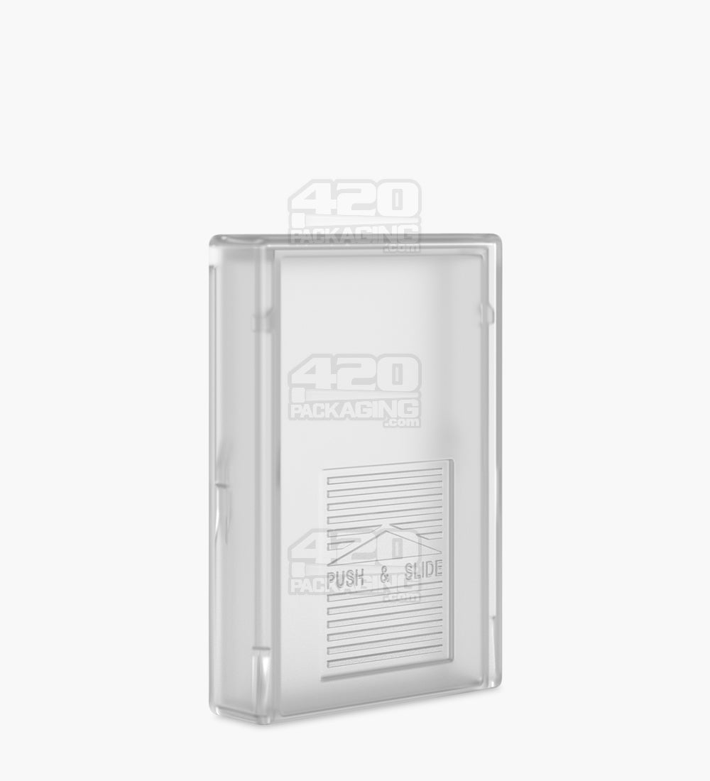 Child Resistant | Push & Slide Shatter Box Concentrate Container | 61mm x 42mm - Clear Plastic - 250 Count