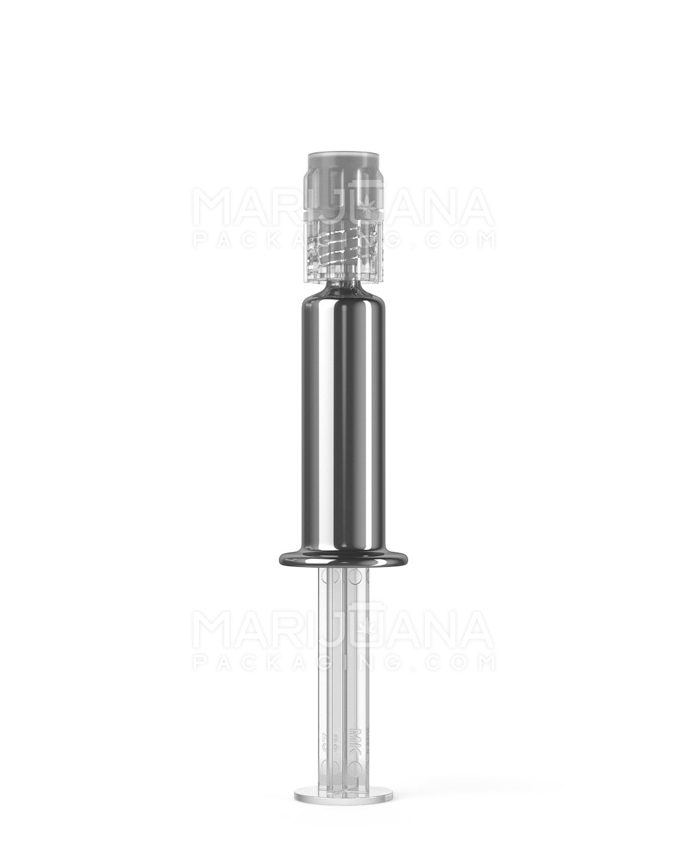 Luer Lock | Silver Glass Dab Applicator Syringes | 1mL - No Measurements - 100 Count - 1
