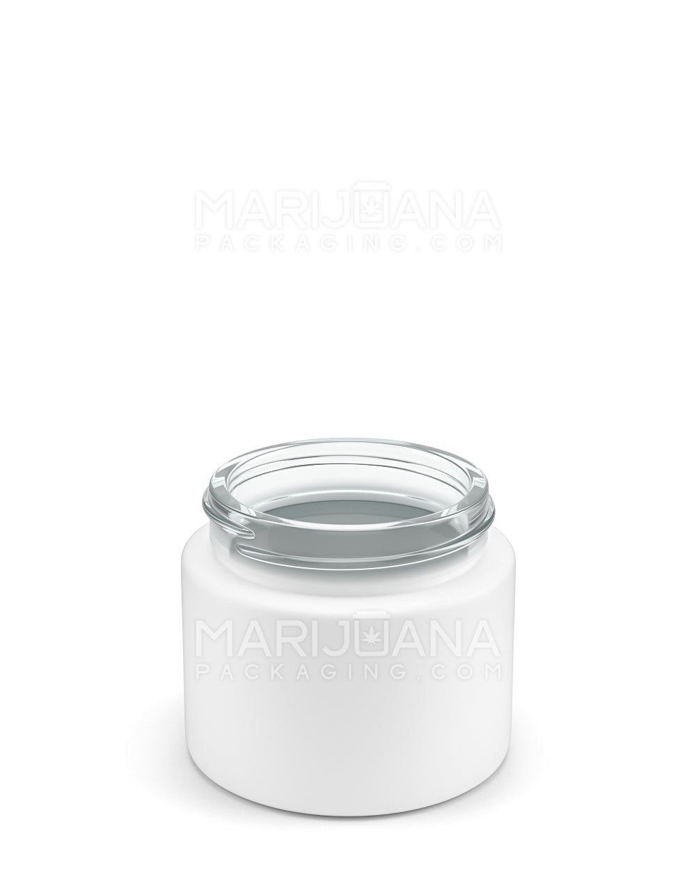 Straight Sided Matte White Glass Jars | 50mm - 2oz - 200 Count - 2