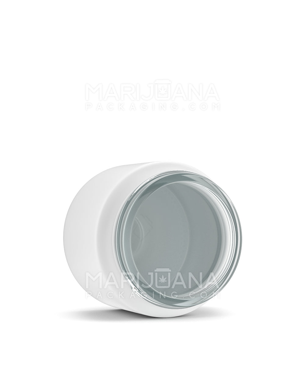 Straight Sided Matte White Glass Jars | 50mm - 2oz - 200 Count - 3
