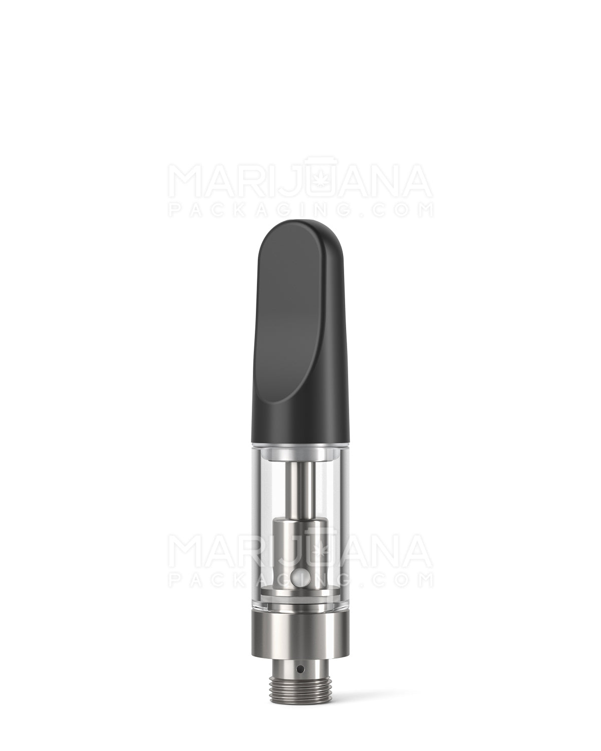 CCELL | Liquid6 Reactor Glass Vape Cartridge with Black Plastic Mouthpiece | 0.5mL - Screw On - 100 Count - 1