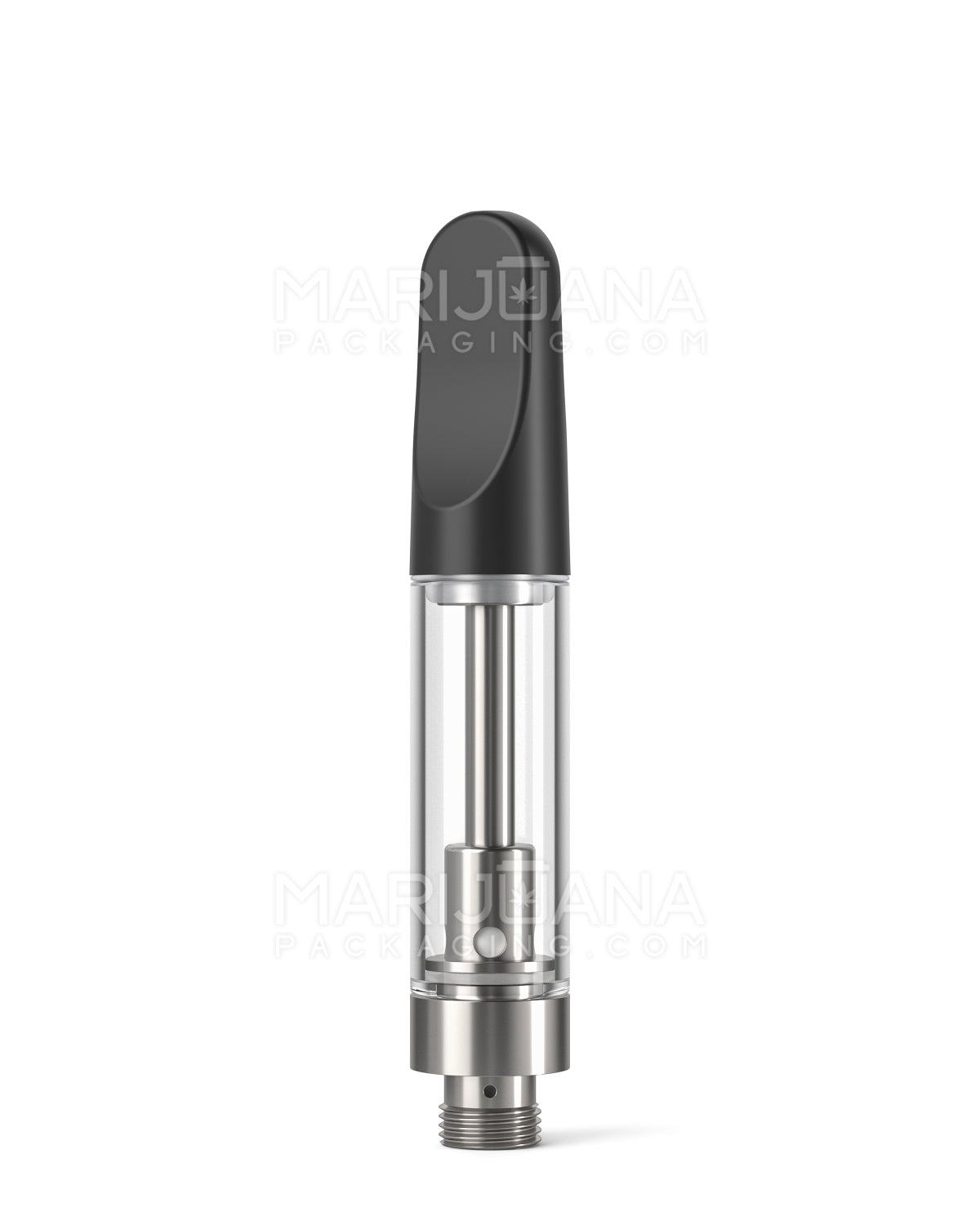 CCELL | Liquid6 Reactor Glass Vape Cartridge with Black Plastic Mouthpiece | 1mL - Screw On - 100 Count - 1