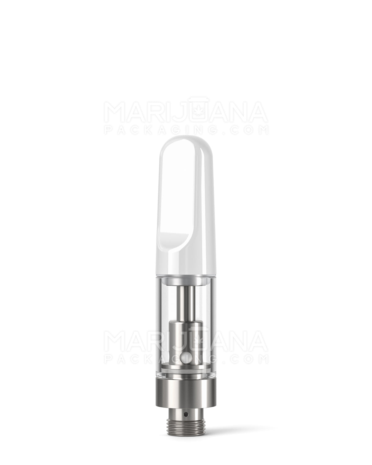 CCELL | Liquid6 Reactor Glass Vape Cartridge with White Ceramic Mouthpiece | 0.5mL - Screw On - 100 Count - 1