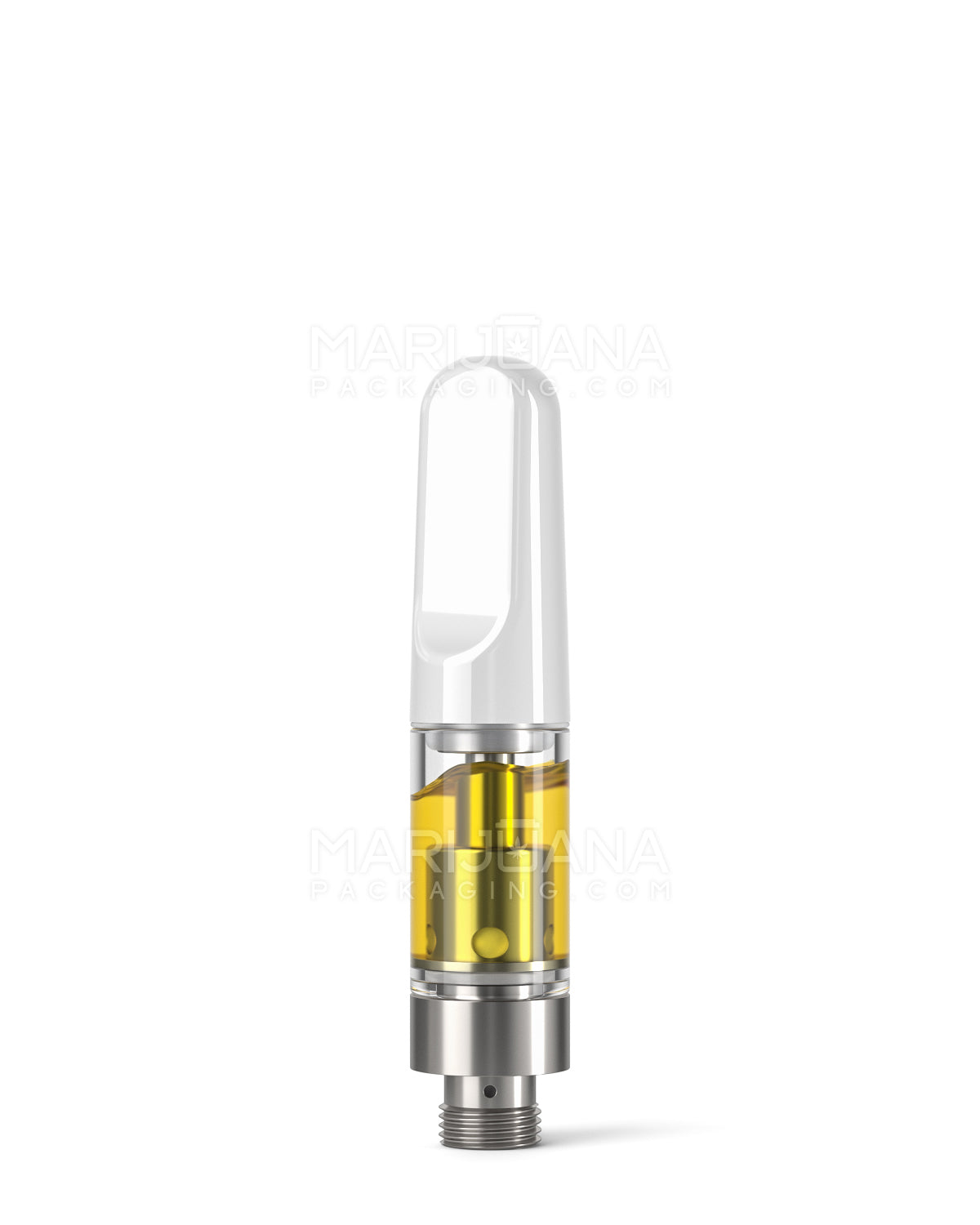 CCELL | Liquid6 Reactor Glass Vape Cartridge with White Ceramic Mouthpiece | 0.5mL - Screw On - 100 Count - 2