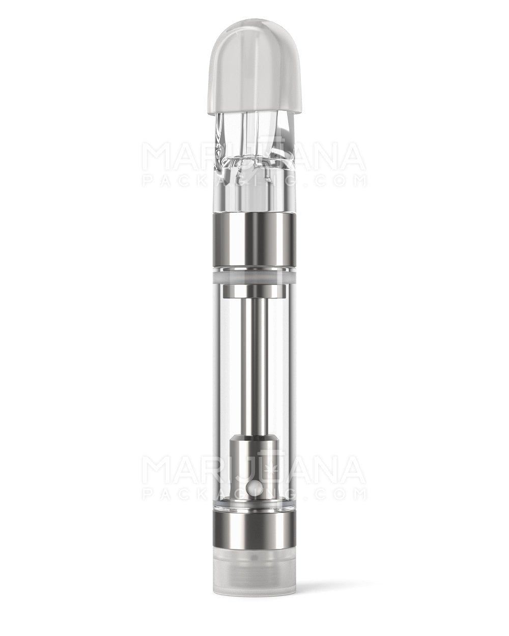 Ceramic Core Glass Vape Cartridge with Flat Clear Plastic Mouthpiece | 1mL - Press On - 1600 Count - 9